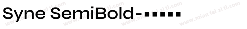 Syne SemiBold字体转换